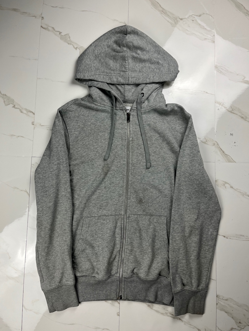 Gray Zip-Up Hoodie Sweatshirt Size M Casual Hoodie